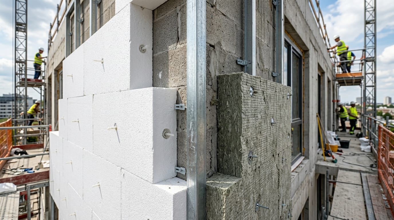 Homlokzati hőszigetelő rendszerek összehasonlítása: EPS vs. kőzetgyapot