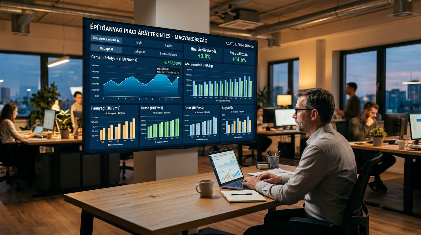 Magyar építőanyag-piaci körkép 2026 Q1: árak, trendek, előrejelzés