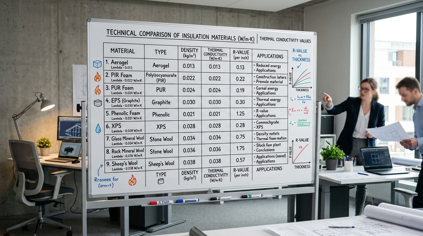 Hogyan válasszunk hőszigetelő anyagot? Lambda-érték és vastagság kalkulátor