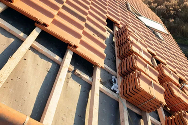 Roof construction with a BBarrier ELIT underlay - application photo from the B-Barrier gallery (bbariyer.com.tr)